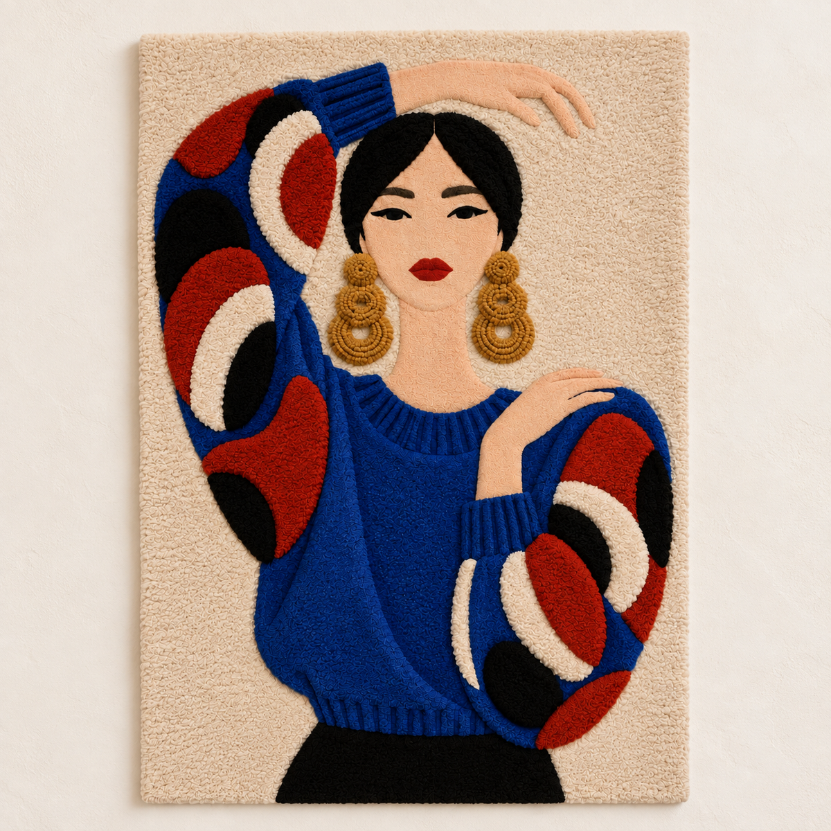 Blue Sweater Dancing Pose — front product view [product-light]