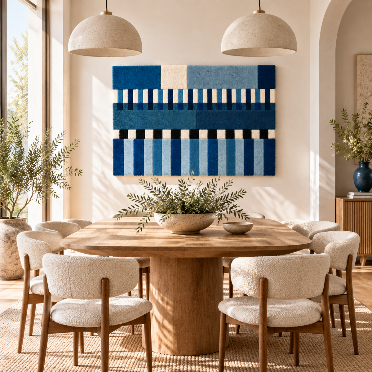 Blue Syncopation in Stripes — front-facing room scene [room-front]