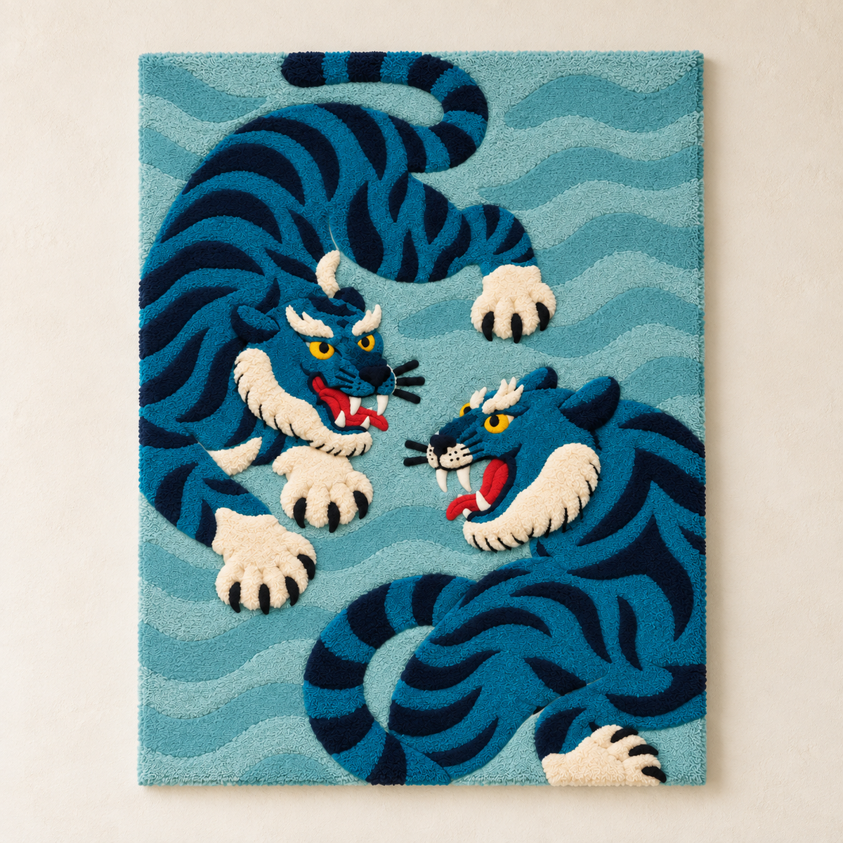 Blue Tigers in Motion — front product view [product-light]