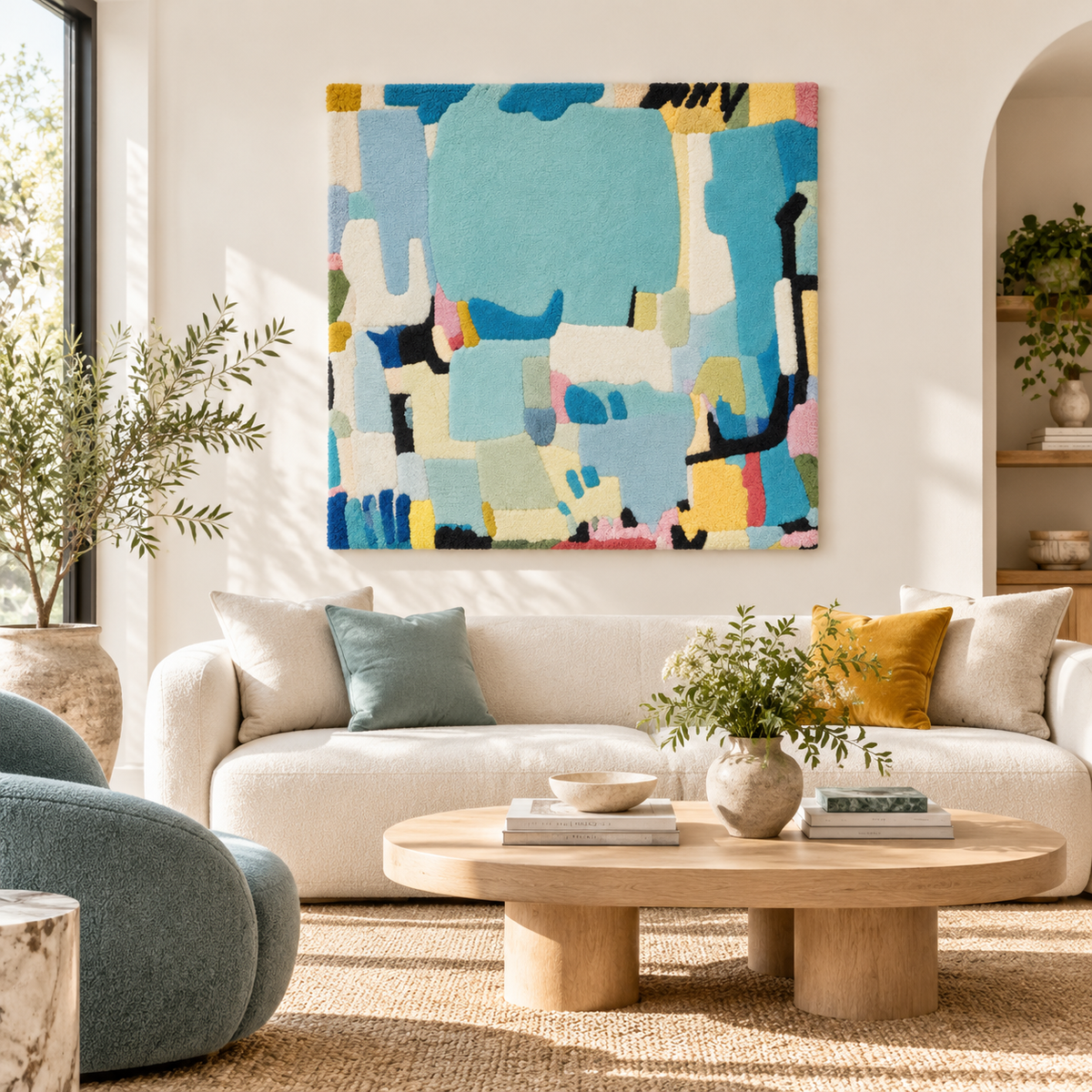 Blue Window Variations — front-facing room scene