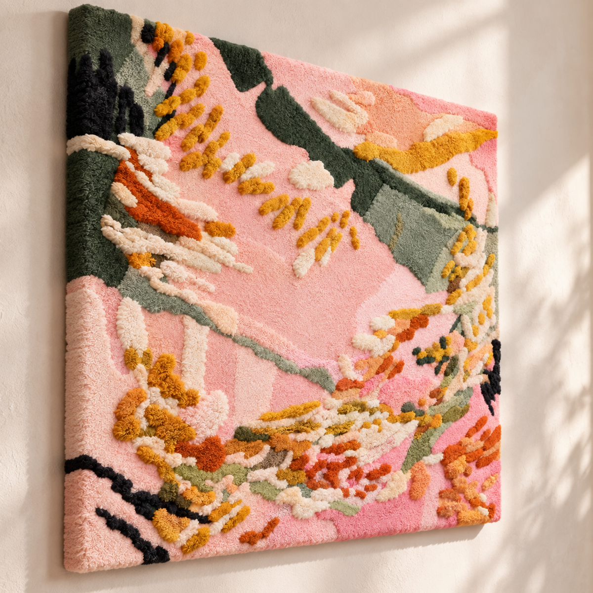 Blush Golden Current — angled relief view