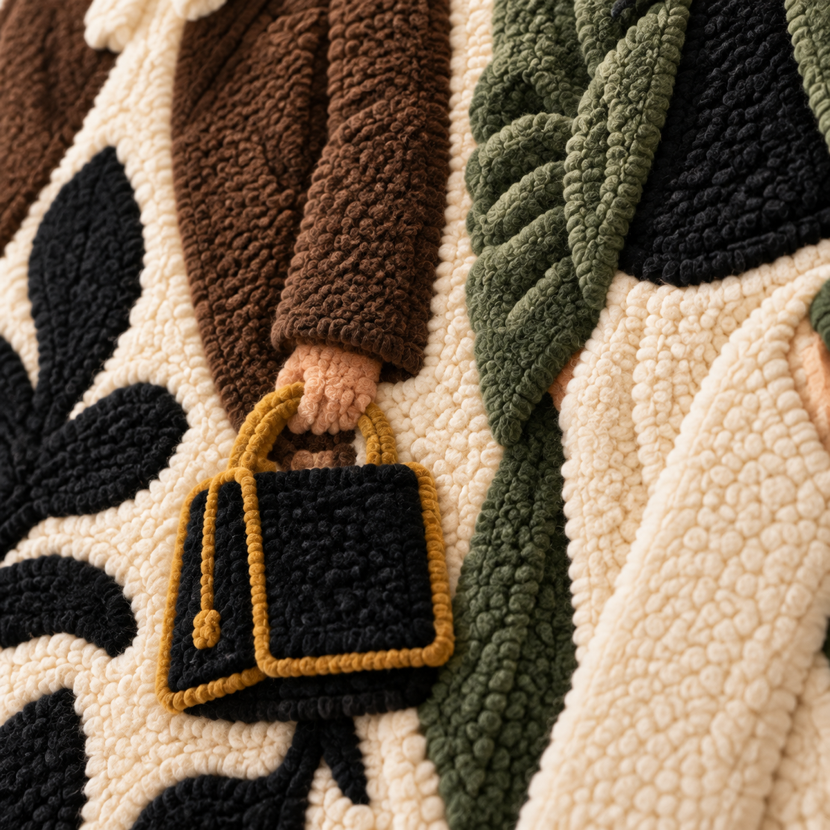 Botanical Boulevard — tufted wool texture detail