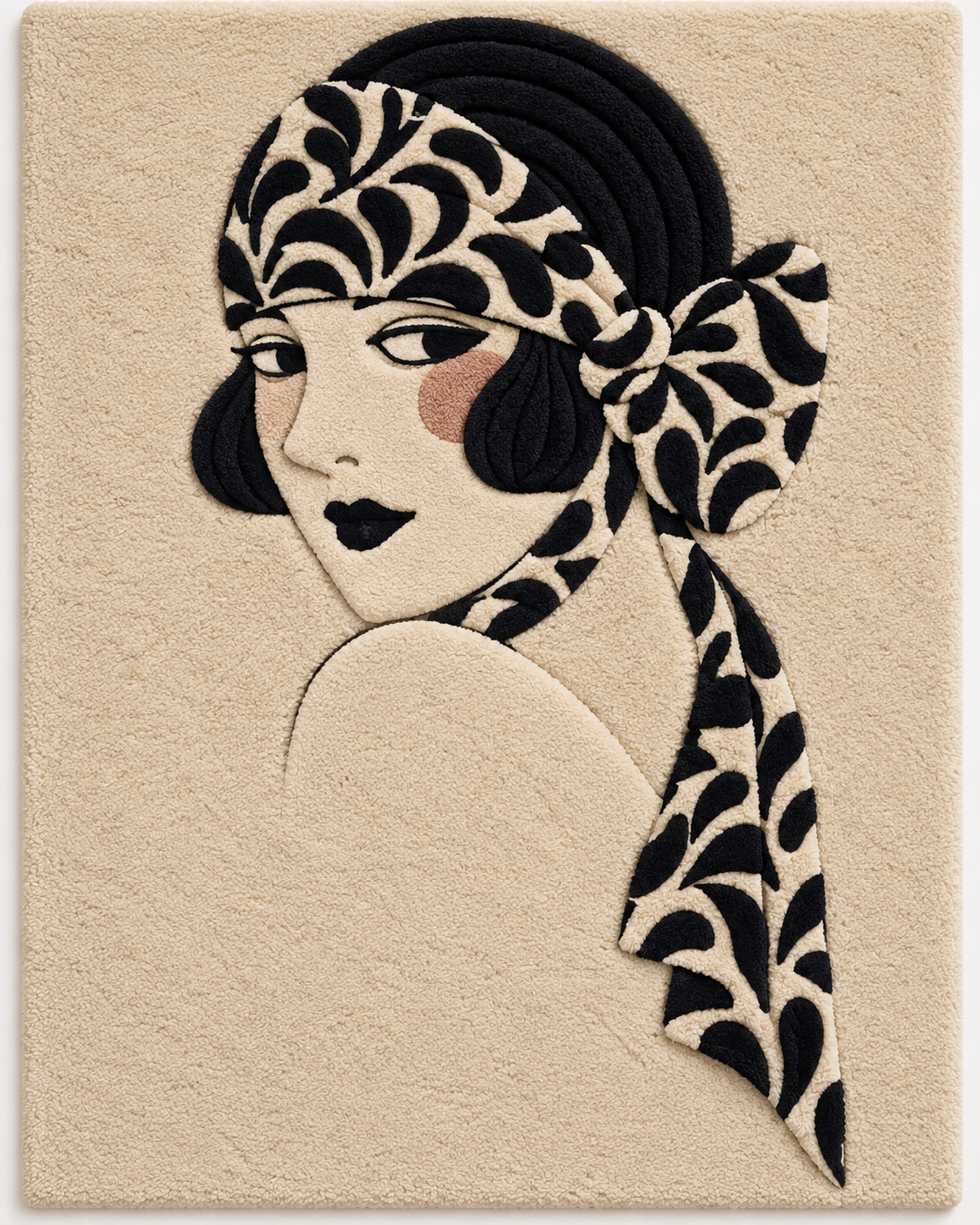 Hewn Earth Botanical Bow Portrait wall art featuring a detailed botanical illustration with a decorative bow design.