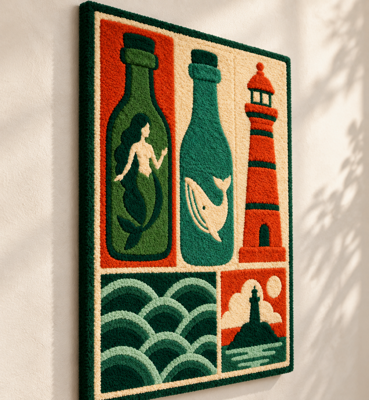 Bottled Sea Legends — angled relief view