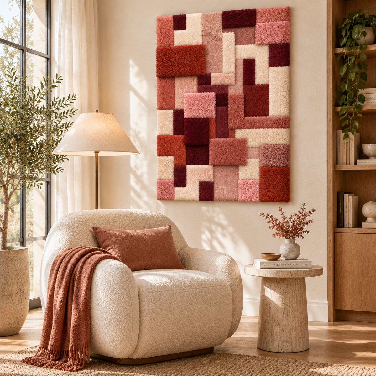Brick and Rose Grid — room setting 1