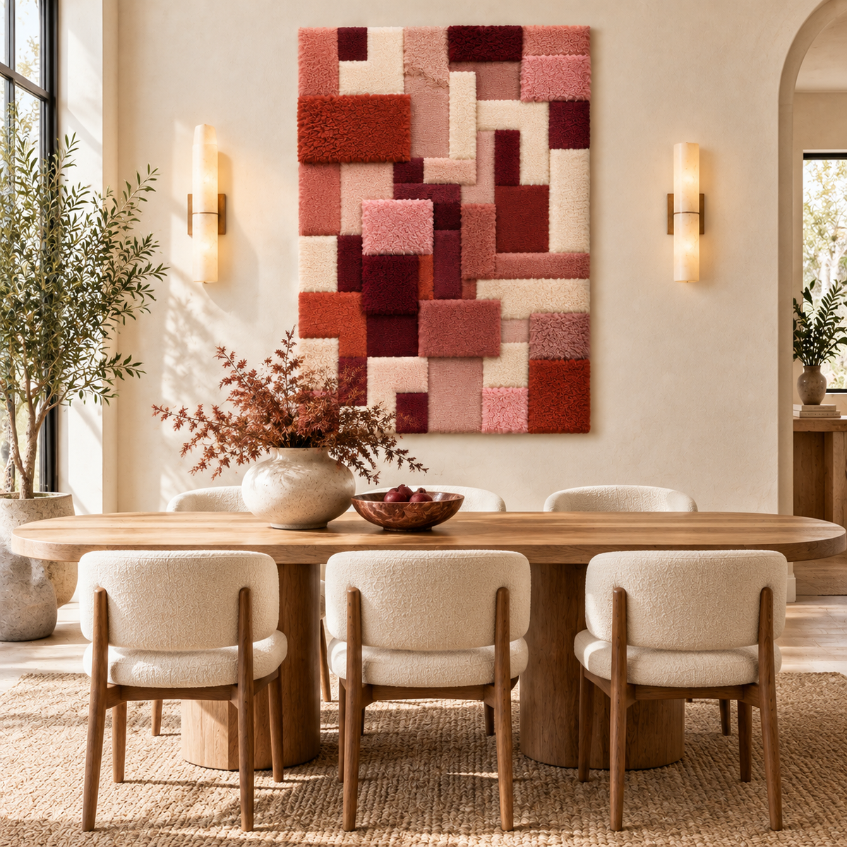 Brick and Rose Grid — room setting 3