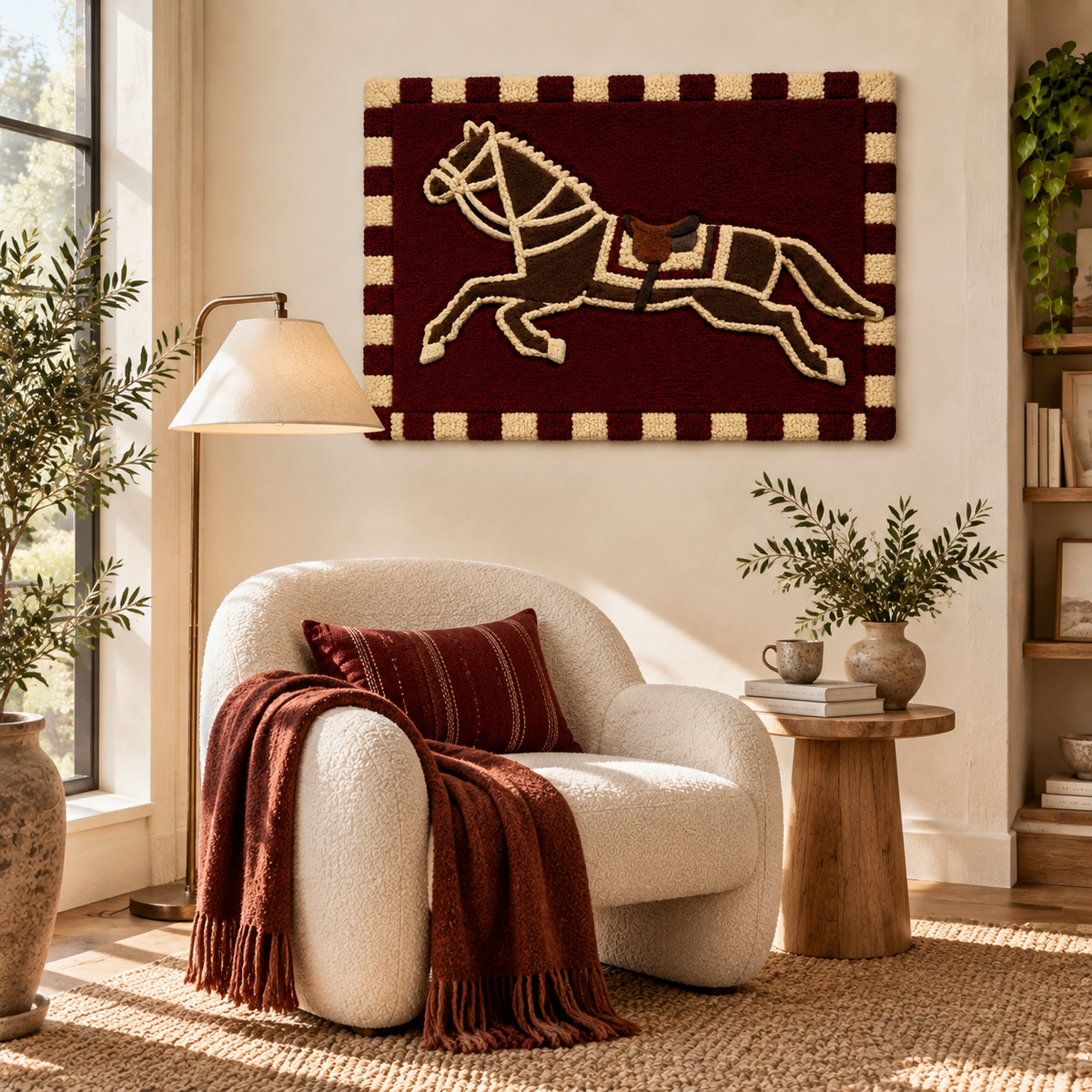 Burgundy Bridle — room setting 1