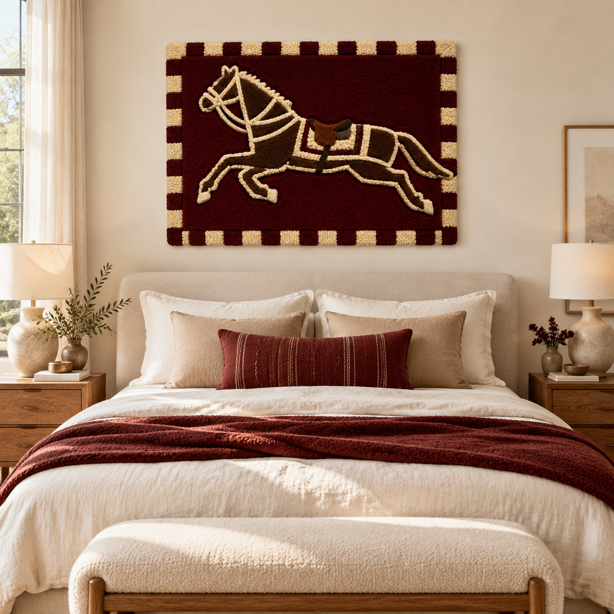 Burgundy Bridle — room setting 2