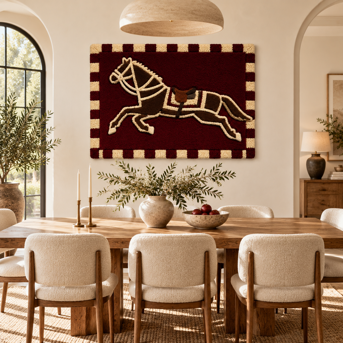 Burgundy Bridle — room setting 3