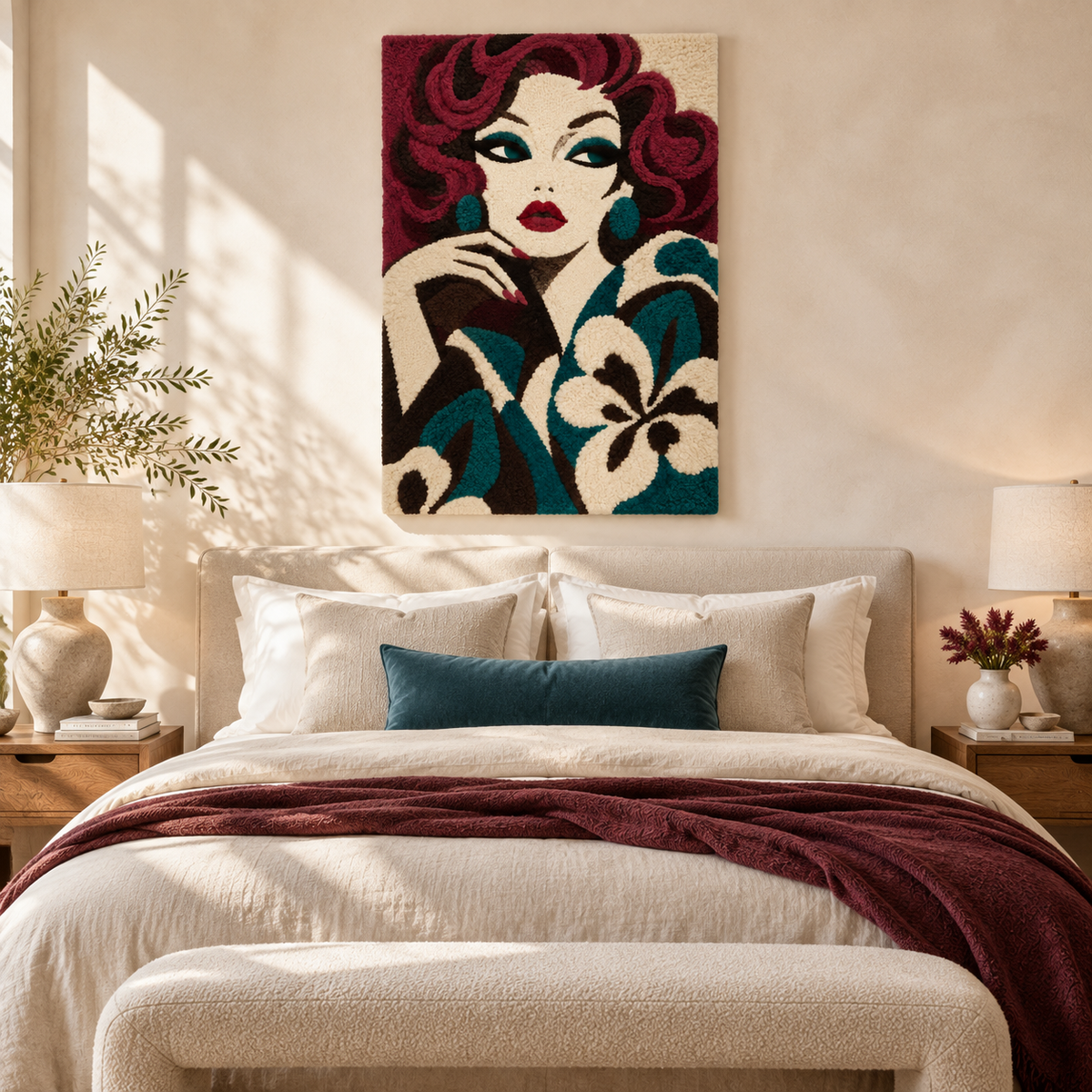 Burgundy Curl Muse — room setting 1