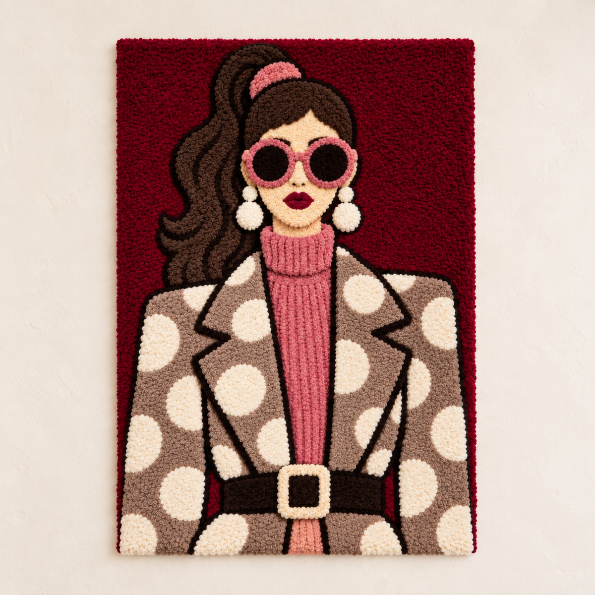 Burgundy Polka Muse — front product view [product-light]