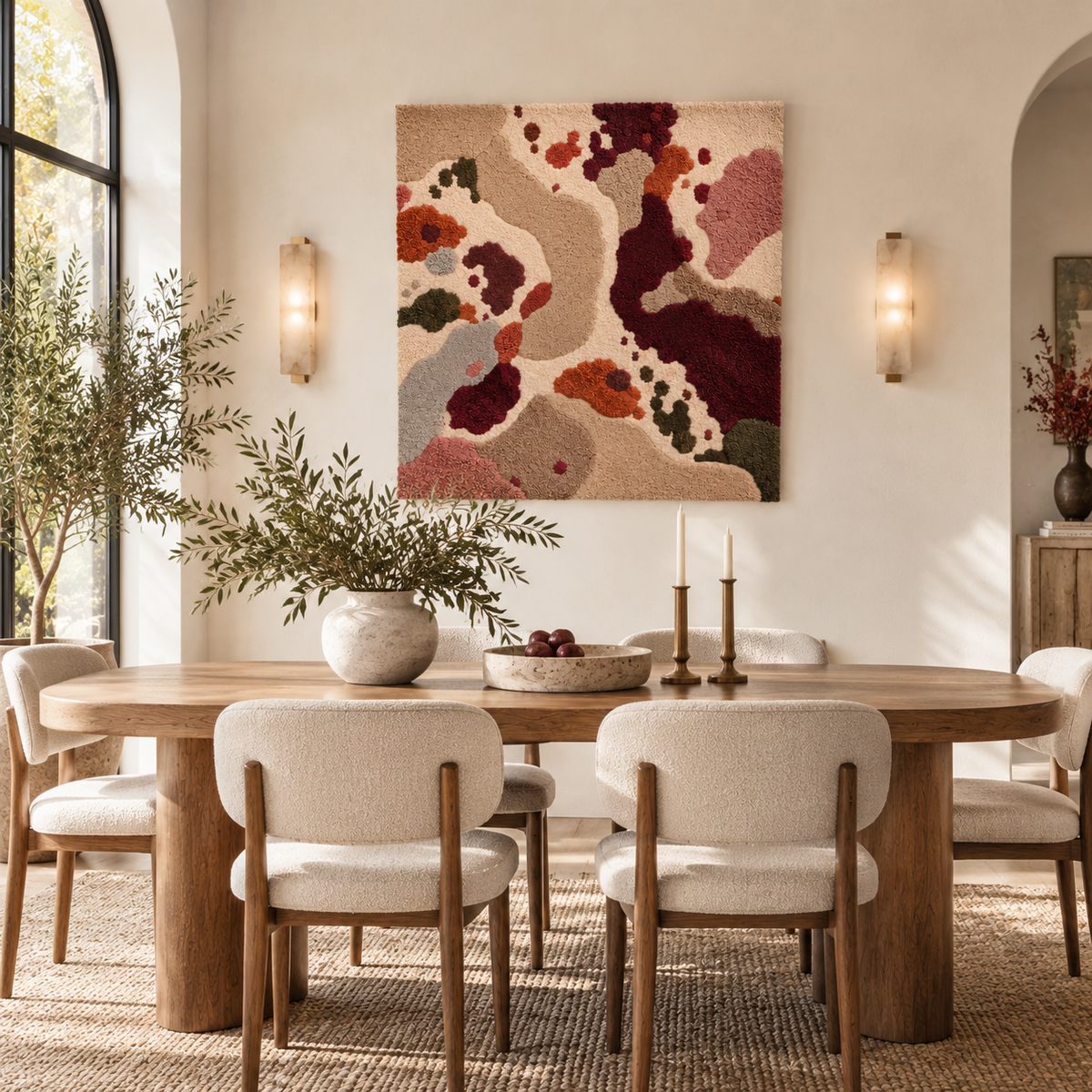 Burgundy Riverbed — room setting 2