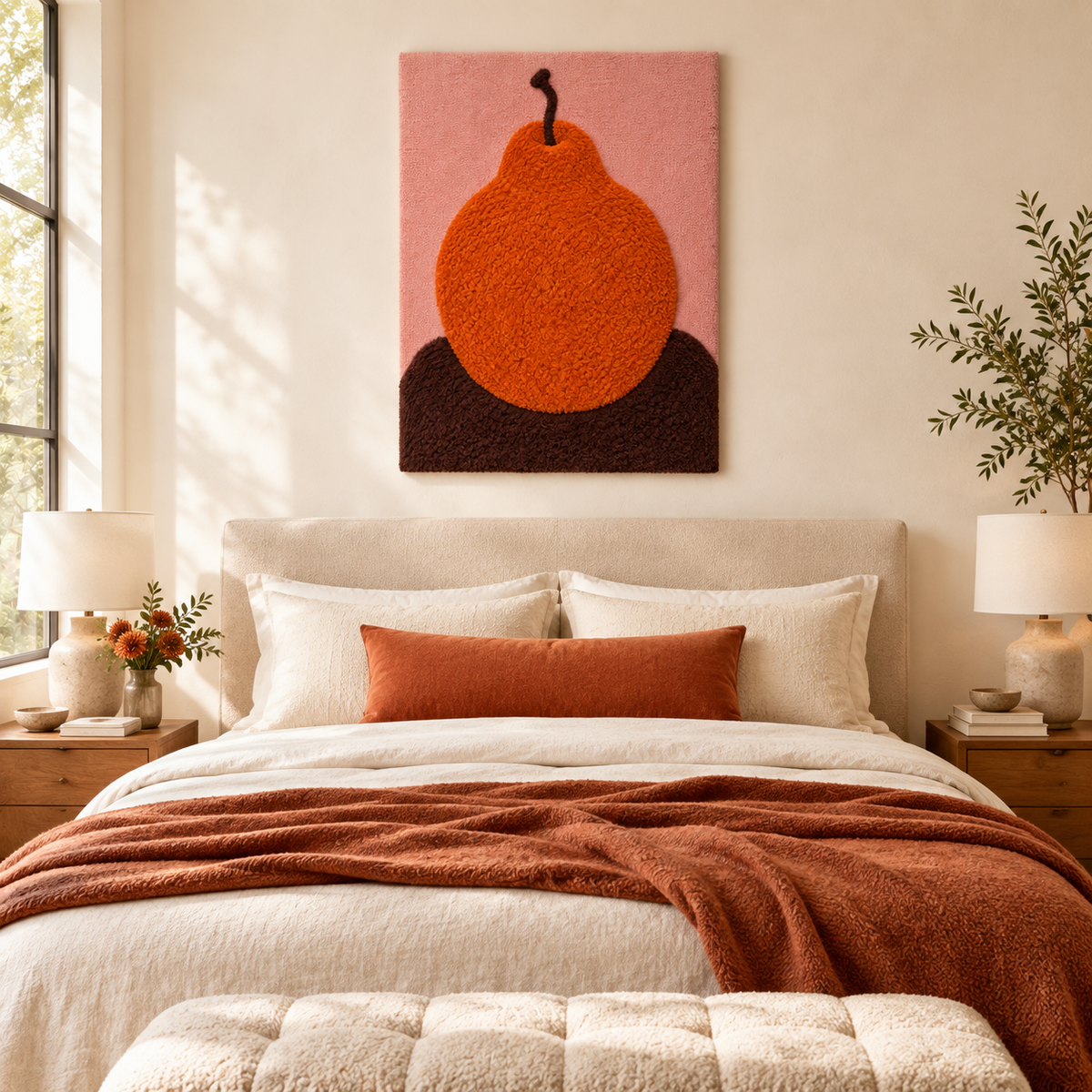 Burnished Pear on Blush — room setting 1