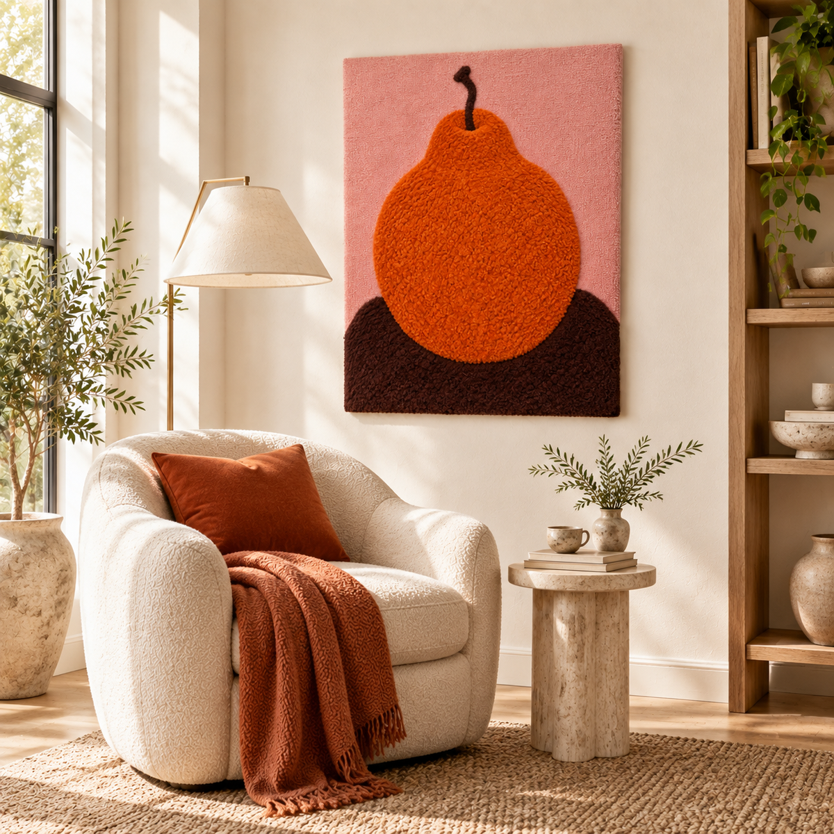 Burnished Pear on Blush — room setting 2