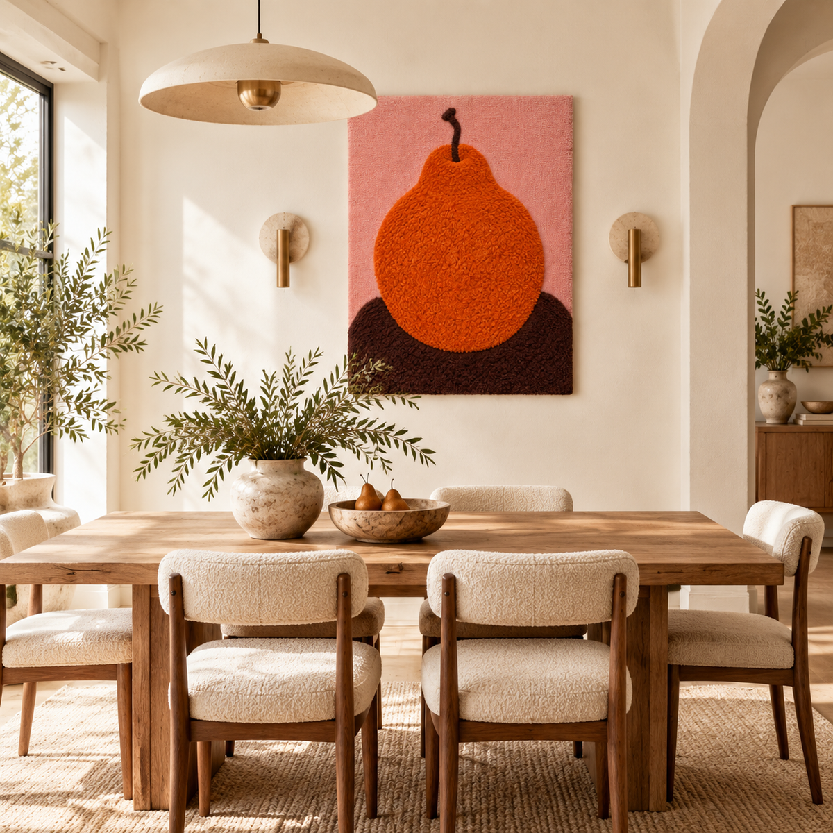 Burnished Pear on Blush — room setting 3