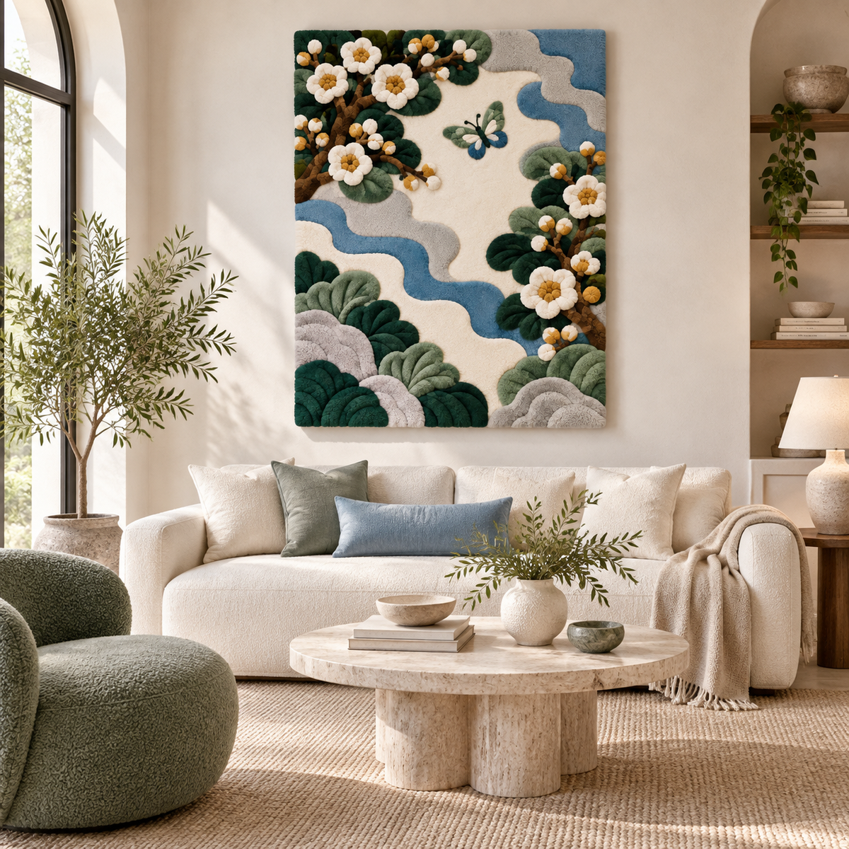 Butterflies in the Cloud Garden — front-facing room scene