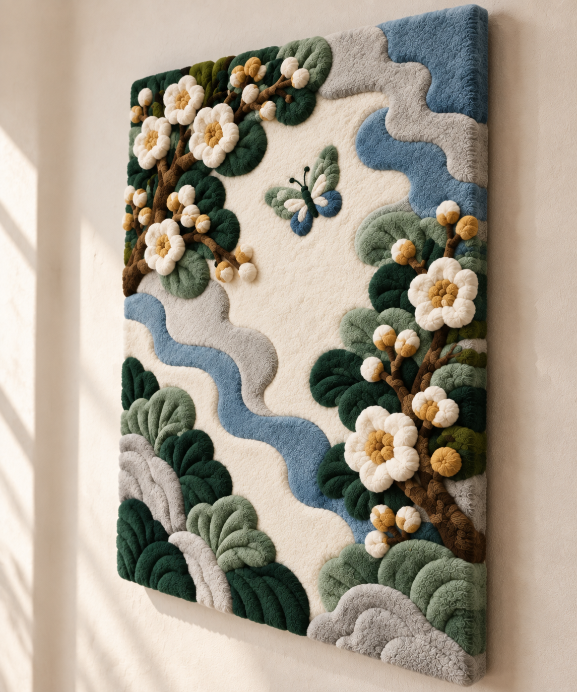 Butterflies in the Cloud Garden — angled relief view