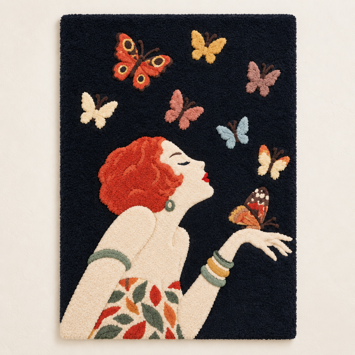 Hewn Earth Butterfly Reverie Muse wall art featuring a detailed butterfly design on a neutral background.
