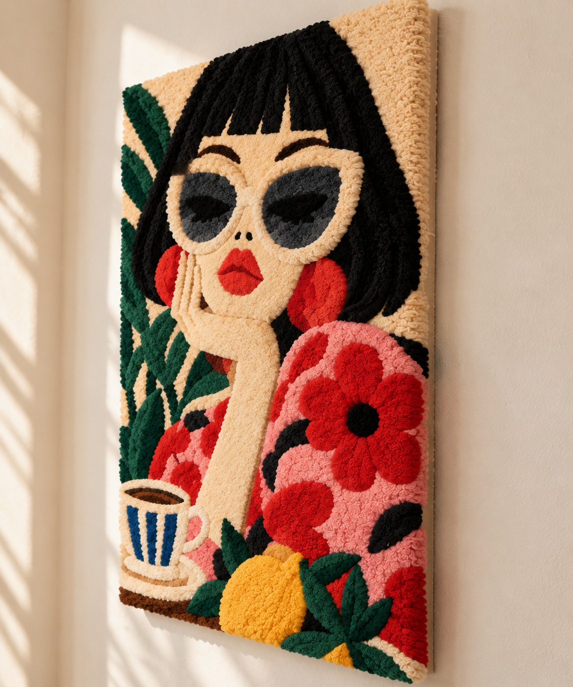 Cafe in Bloom — angled relief view