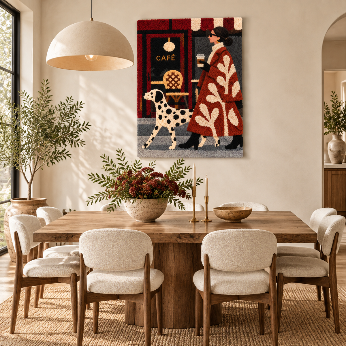 Café Walk with a Dalmatian — room setting 1