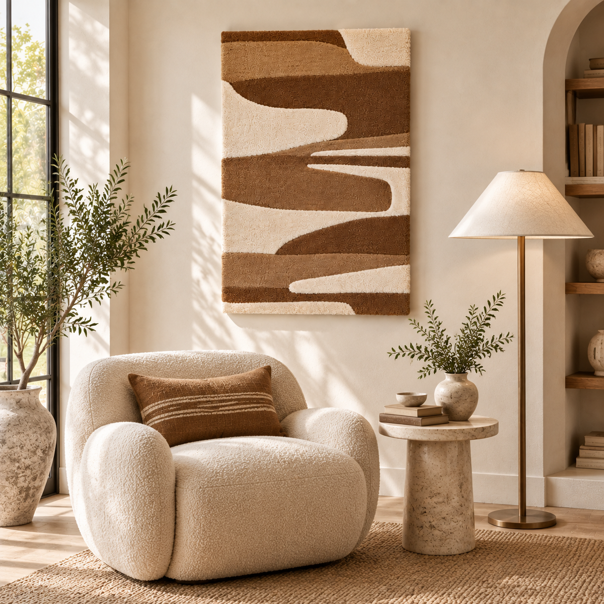 Caramel River Ribbons — front-facing room scene [room-front]
