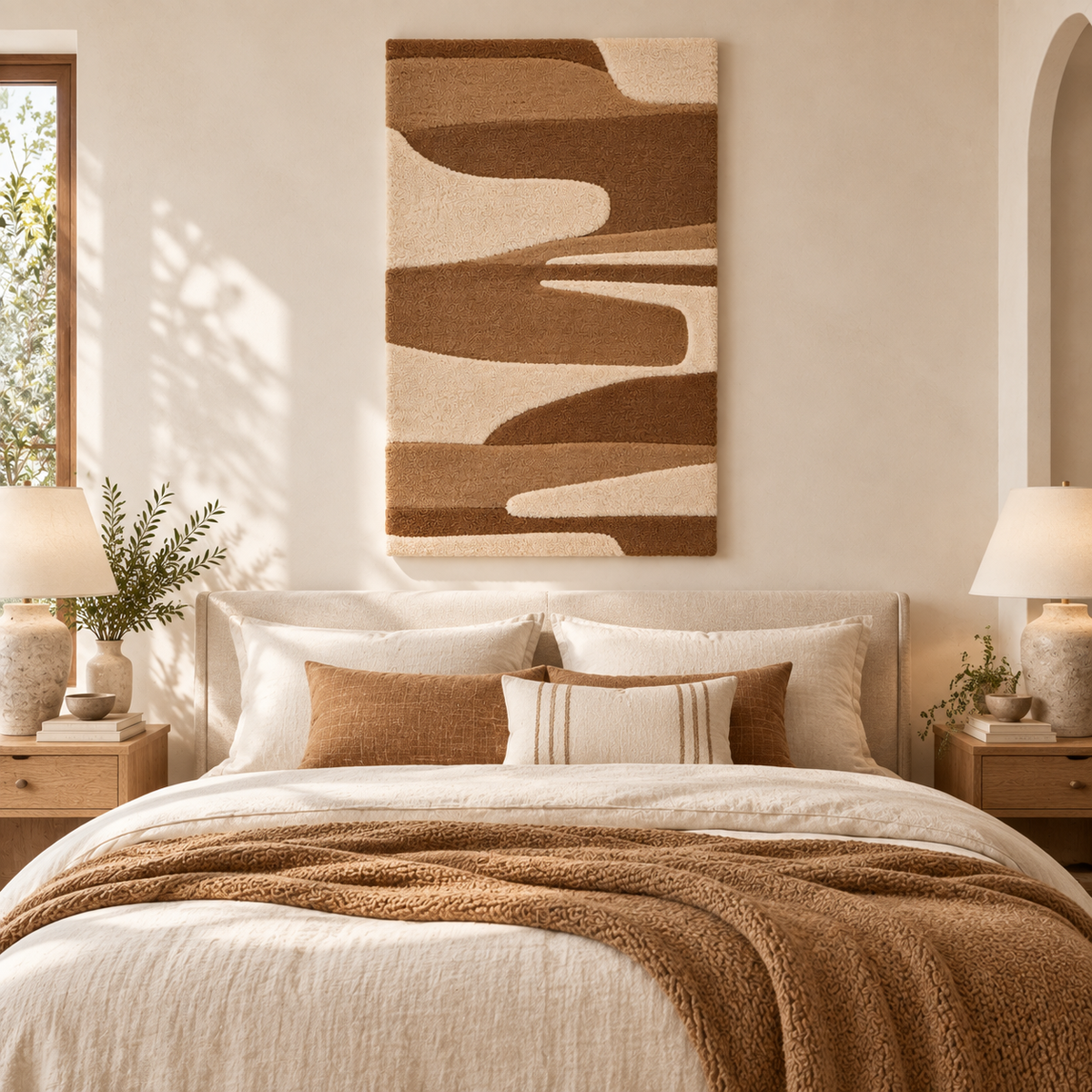 Caramel River Ribbons — front-facing room scene [room-front]