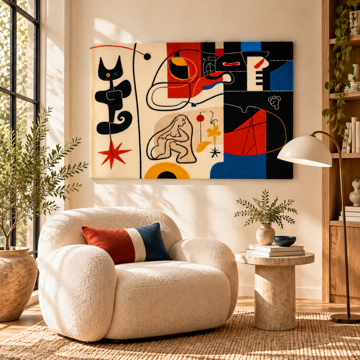 Cat And Cosmic Lines by Hewn Earth Studio — room setting