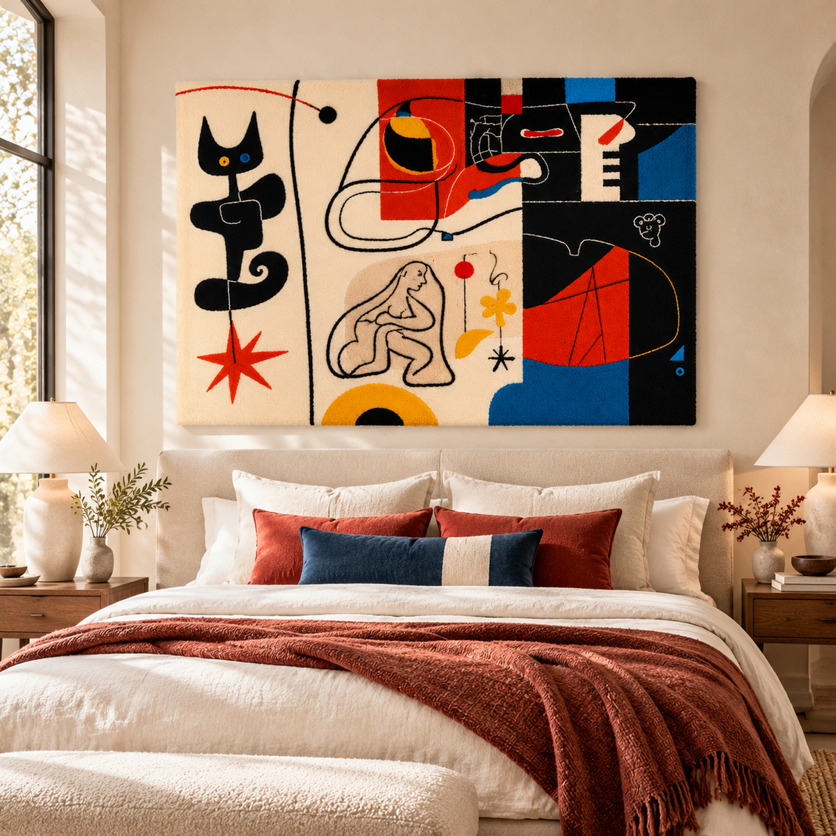 Cat And Cosmic Lines by Hewn Earth Studio — room setting