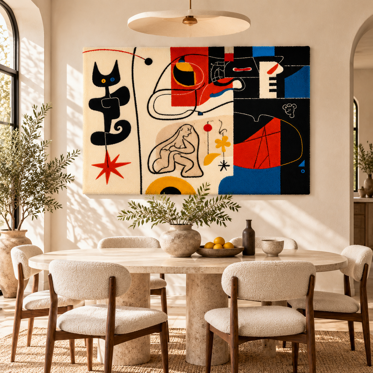 Cat And Cosmic Lines by Hewn Earth Studio — room setting