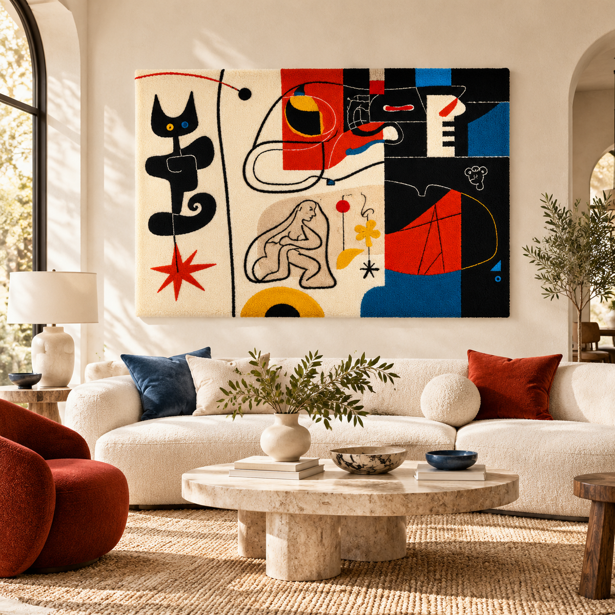 Cat And Cosmic Lines by Hewn Earth Studio — room setting
