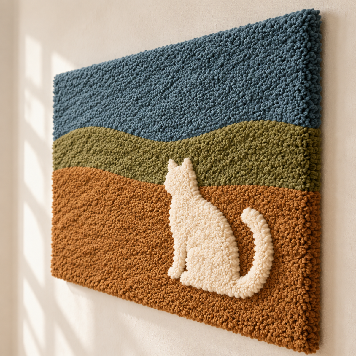 Cat on the Ochre Hills — angled relief view
