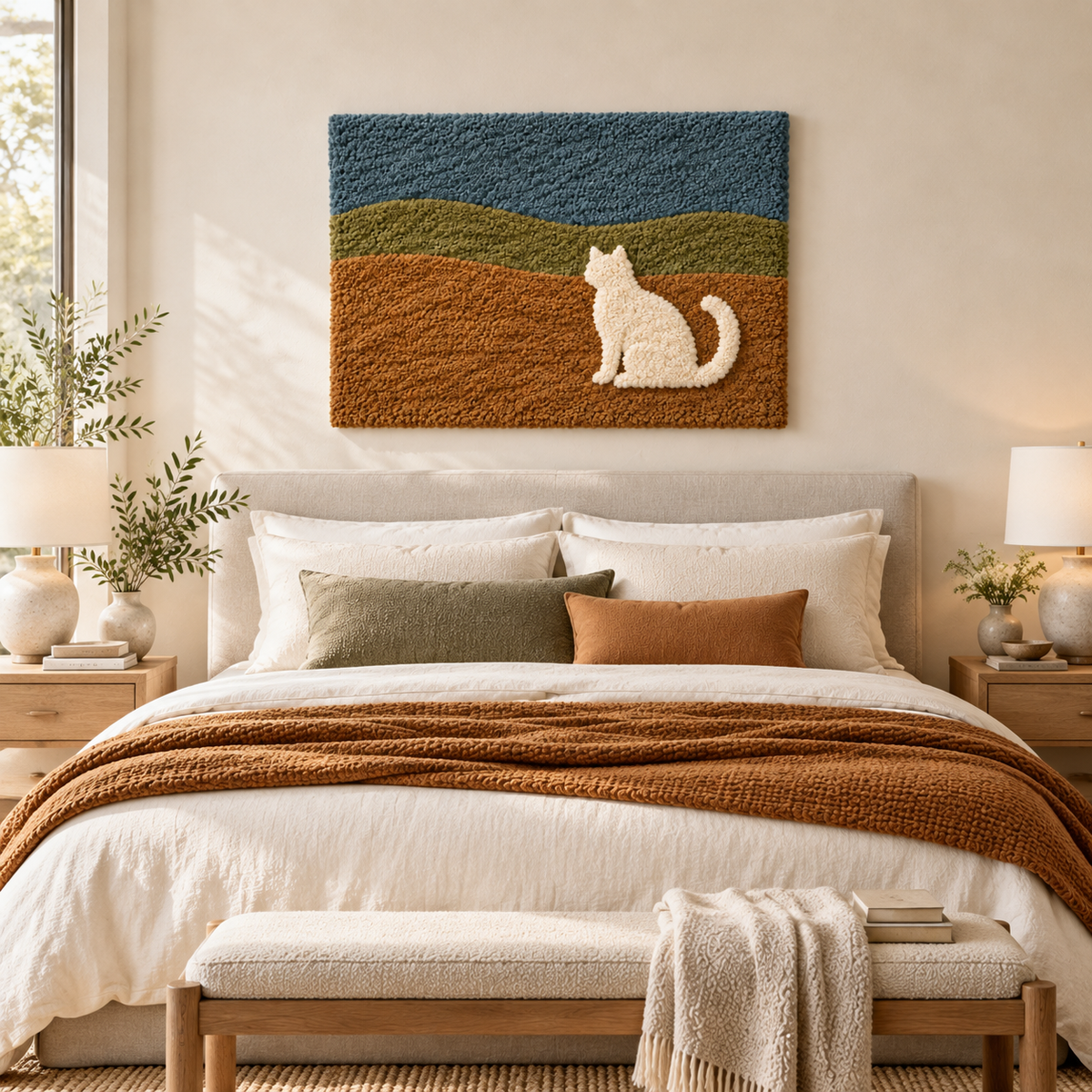 Cat on the Ochre Hills — room setting 1