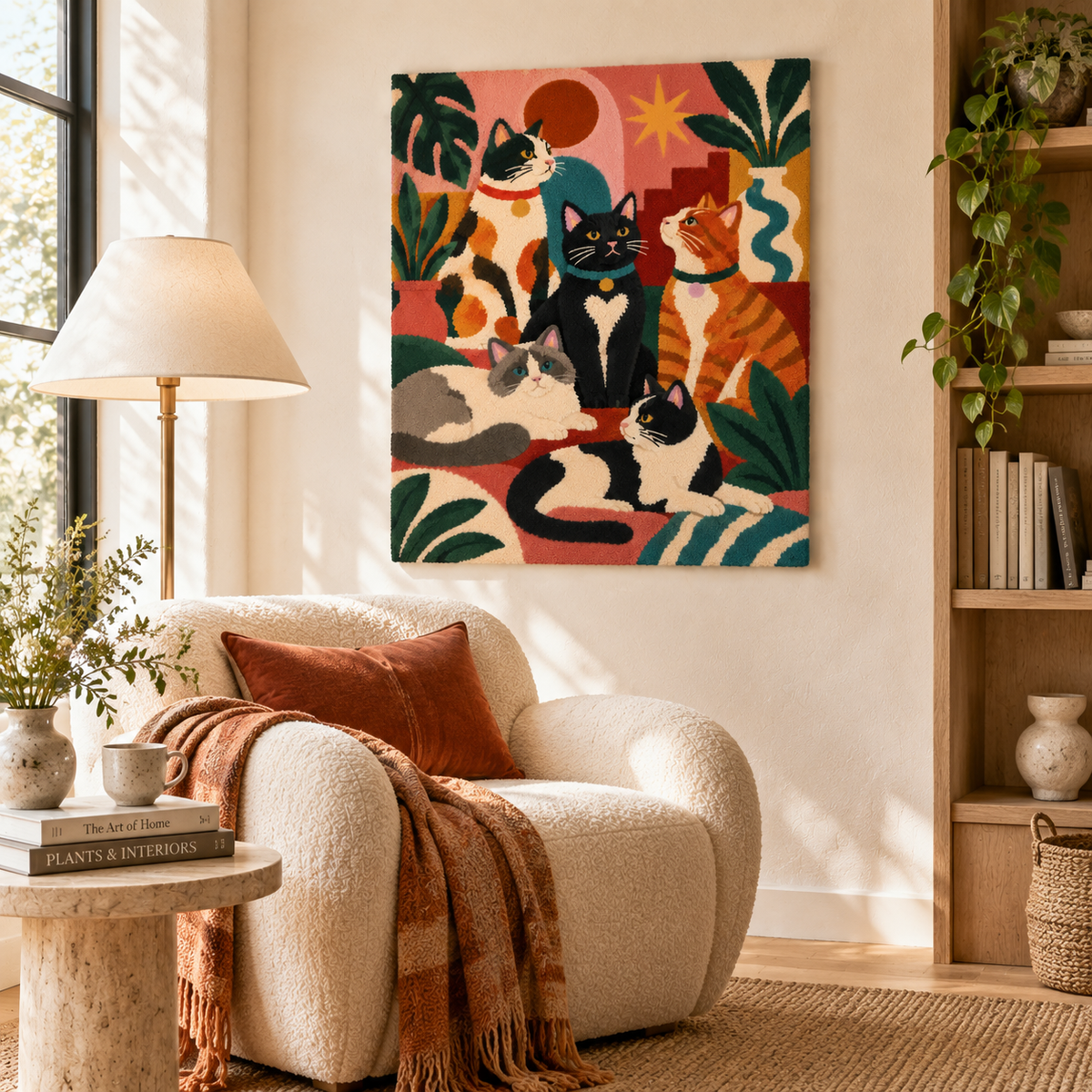 Cats in the Courtyard — room setting 2
