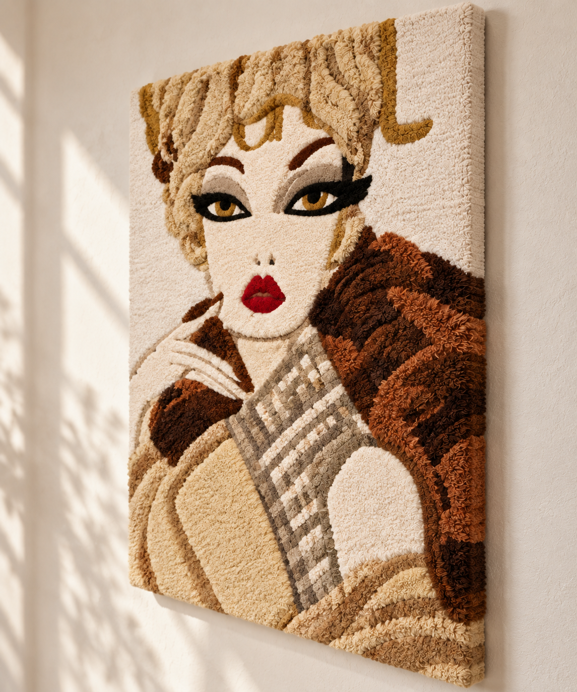 Champagne Curl Muse — angled relief view