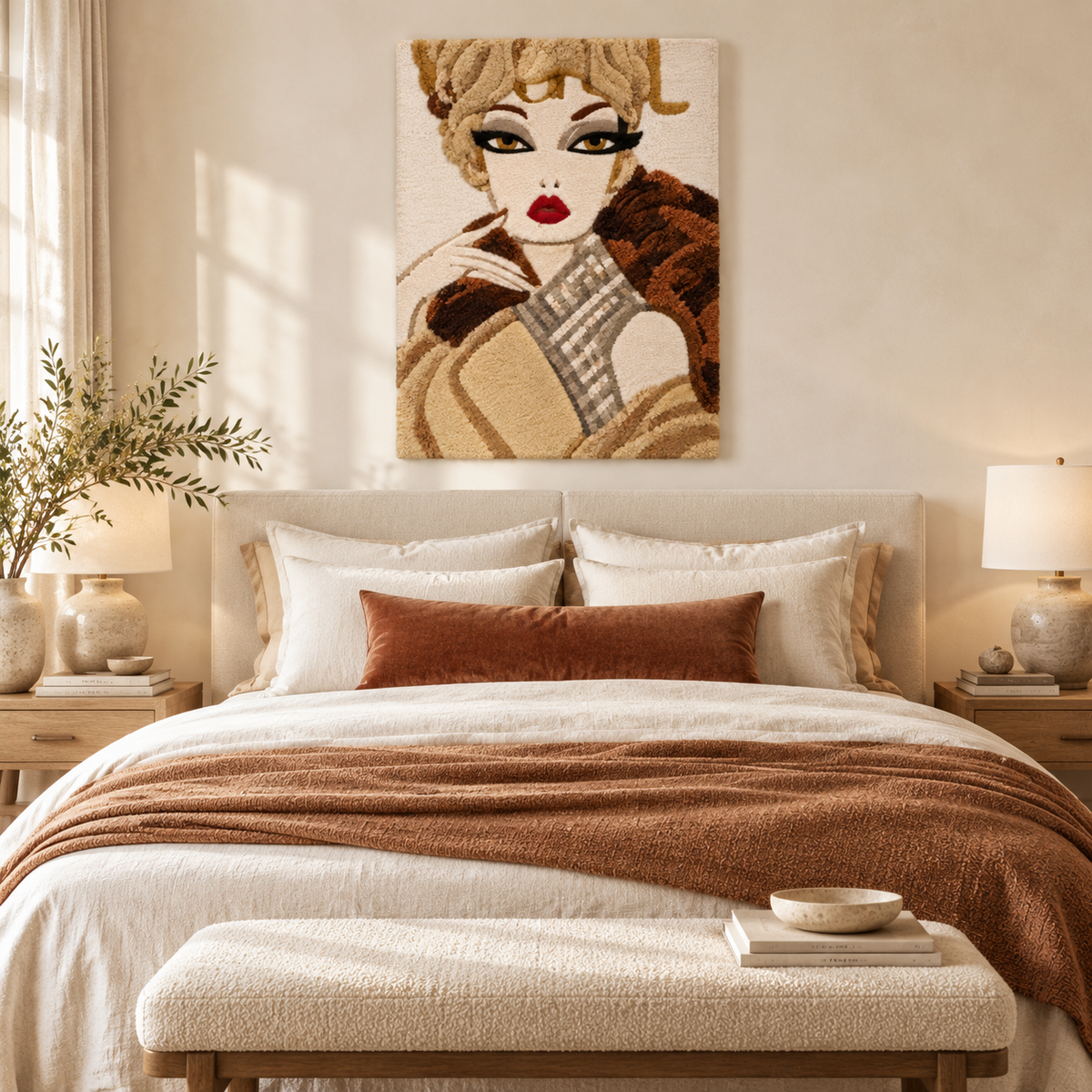Champagne Curl Muse — room setting 1