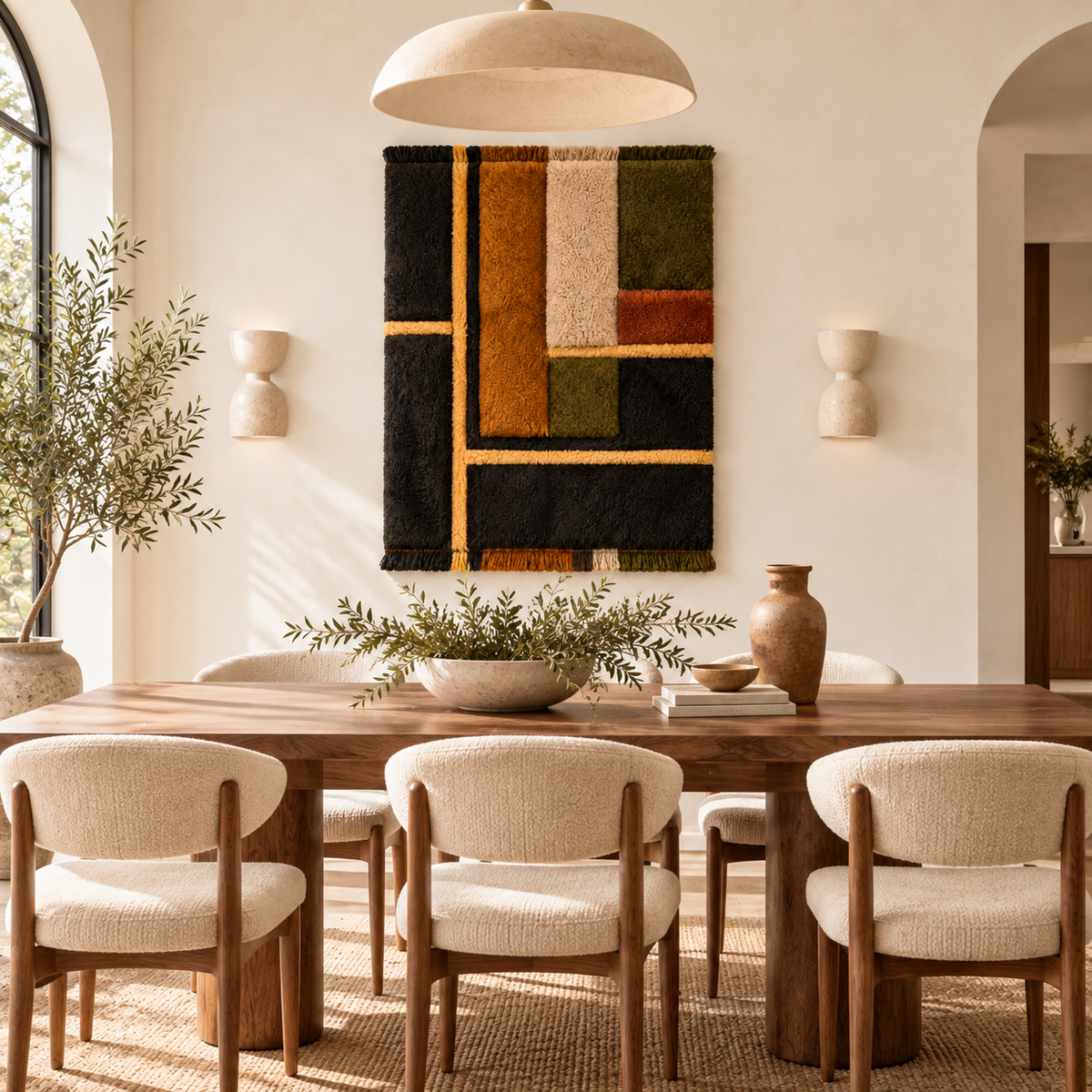 Charcoal and Ochre Framework — room setting 1