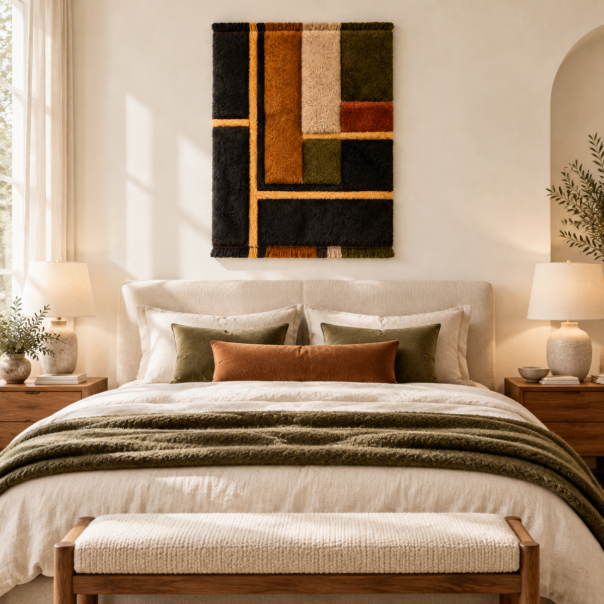 Charcoal and Ochre Framework — room setting 3