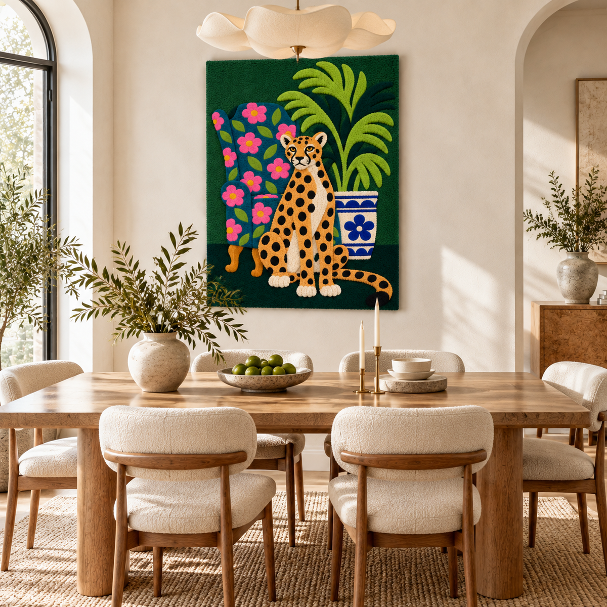 Cheetah in the Palm Garden — room setting 2