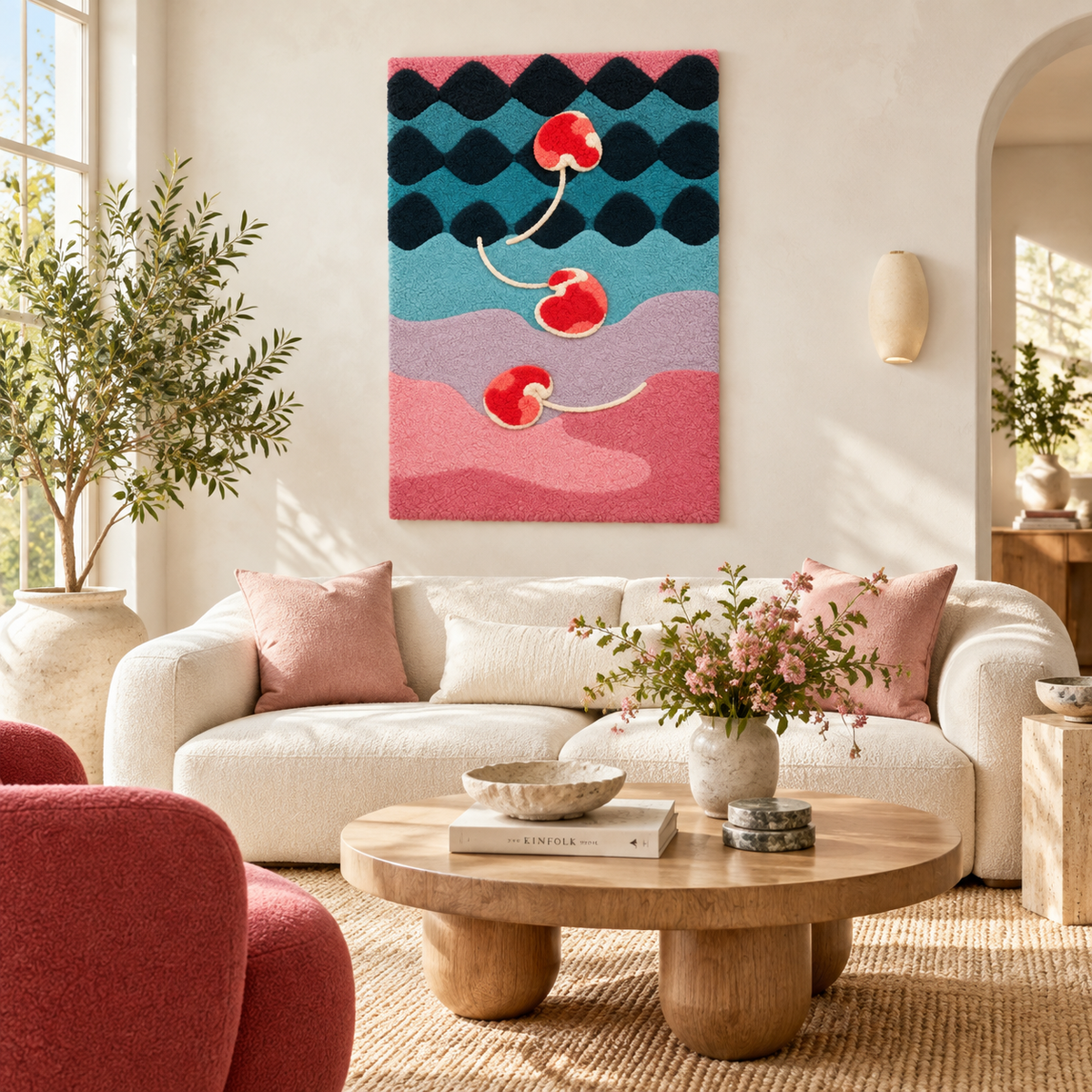Cherries Over Tidal Waves — front-facing room scene [room-front]