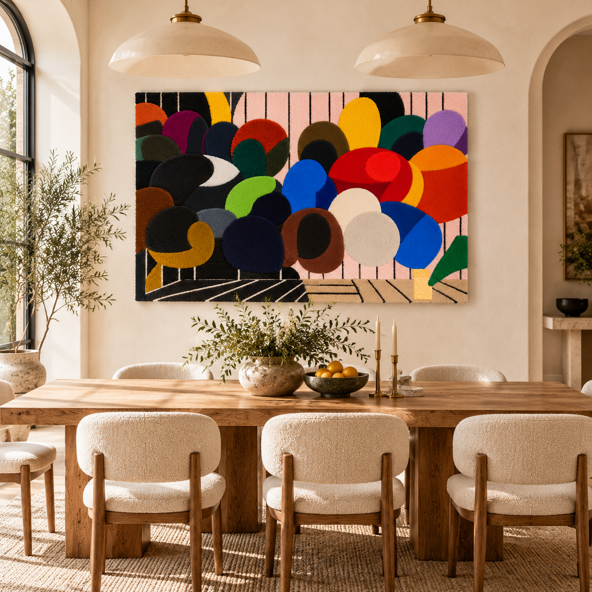 Chromatic Pebble Gathering by Hewn Earth Studio — room setting