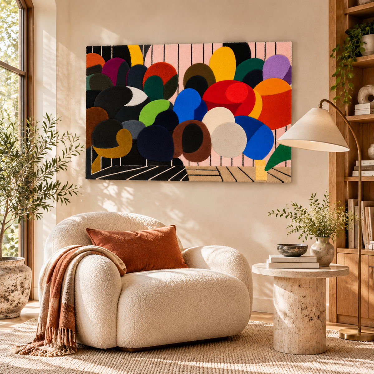 Chromatic Pebble Gathering by Hewn Earth Studio — room setting