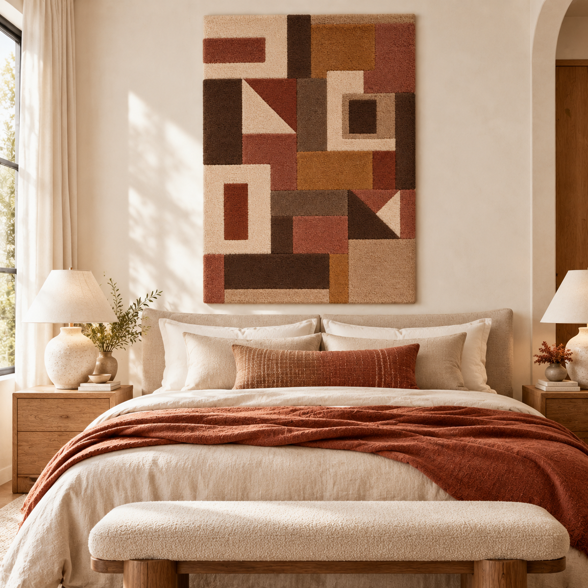 Cinnamon Patchwork Architecture — front-facing room scene [room-front]