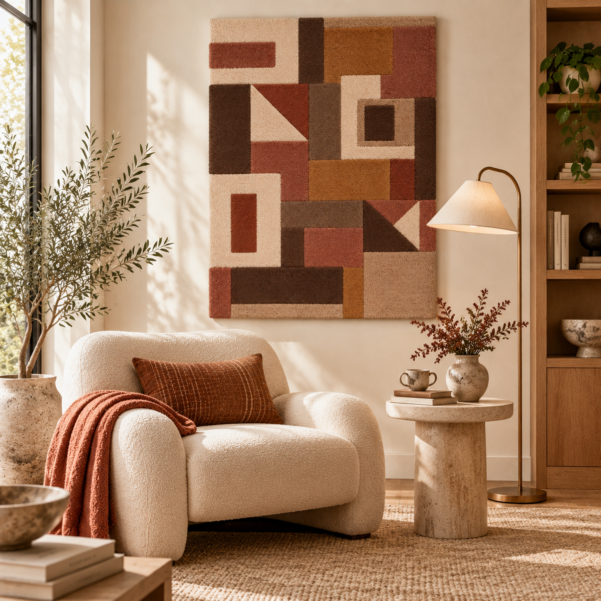 Cinnamon Patchwork Architecture — front-facing room scene [room-front]