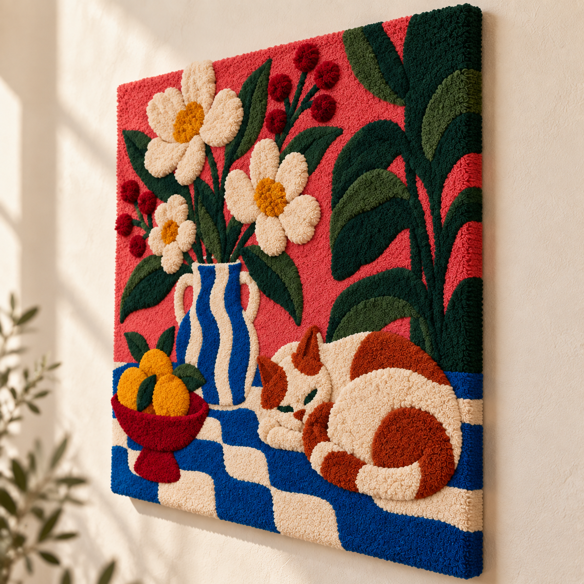 Citrus and the Sleeping Cat — angled relief view
