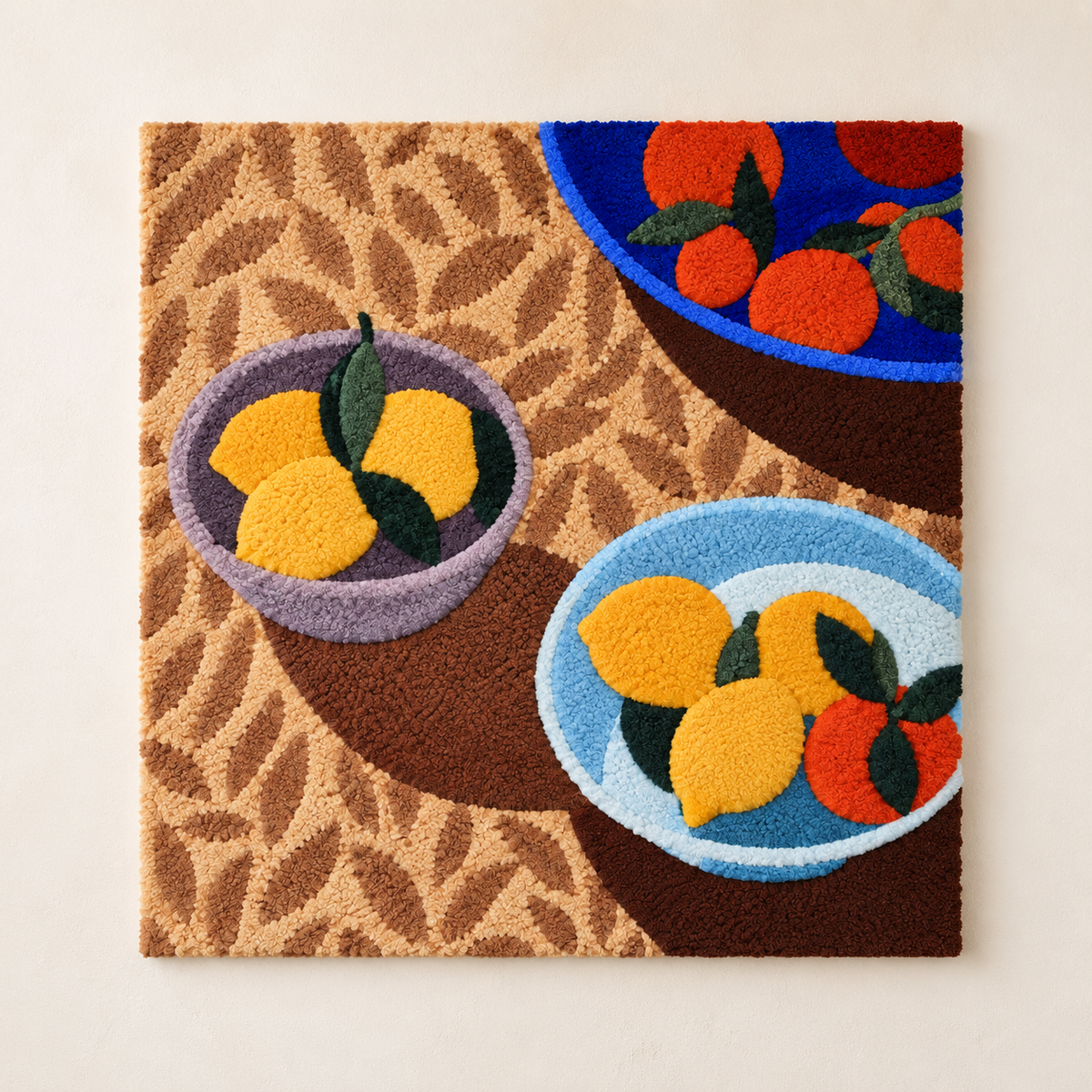 Citrus Bowls on a Leafprint Table — front product view [product-light]
