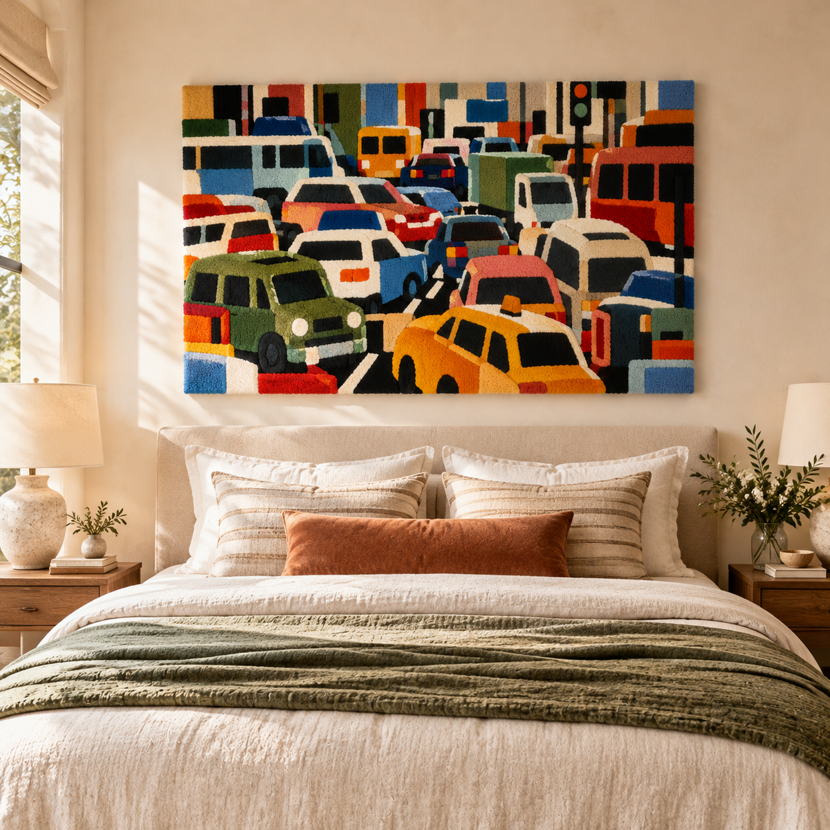 City Traffic Rhythm by Hewn Earth Studio — room setting