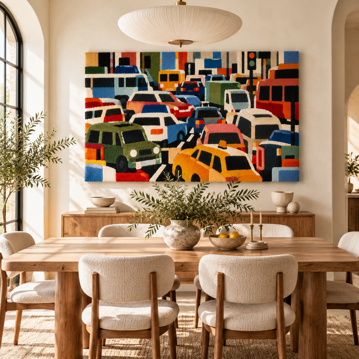 City Traffic Rhythm by Hewn Earth Studio — room setting