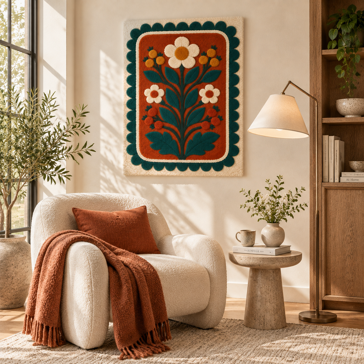 Clay Field Daisies — room setting 3