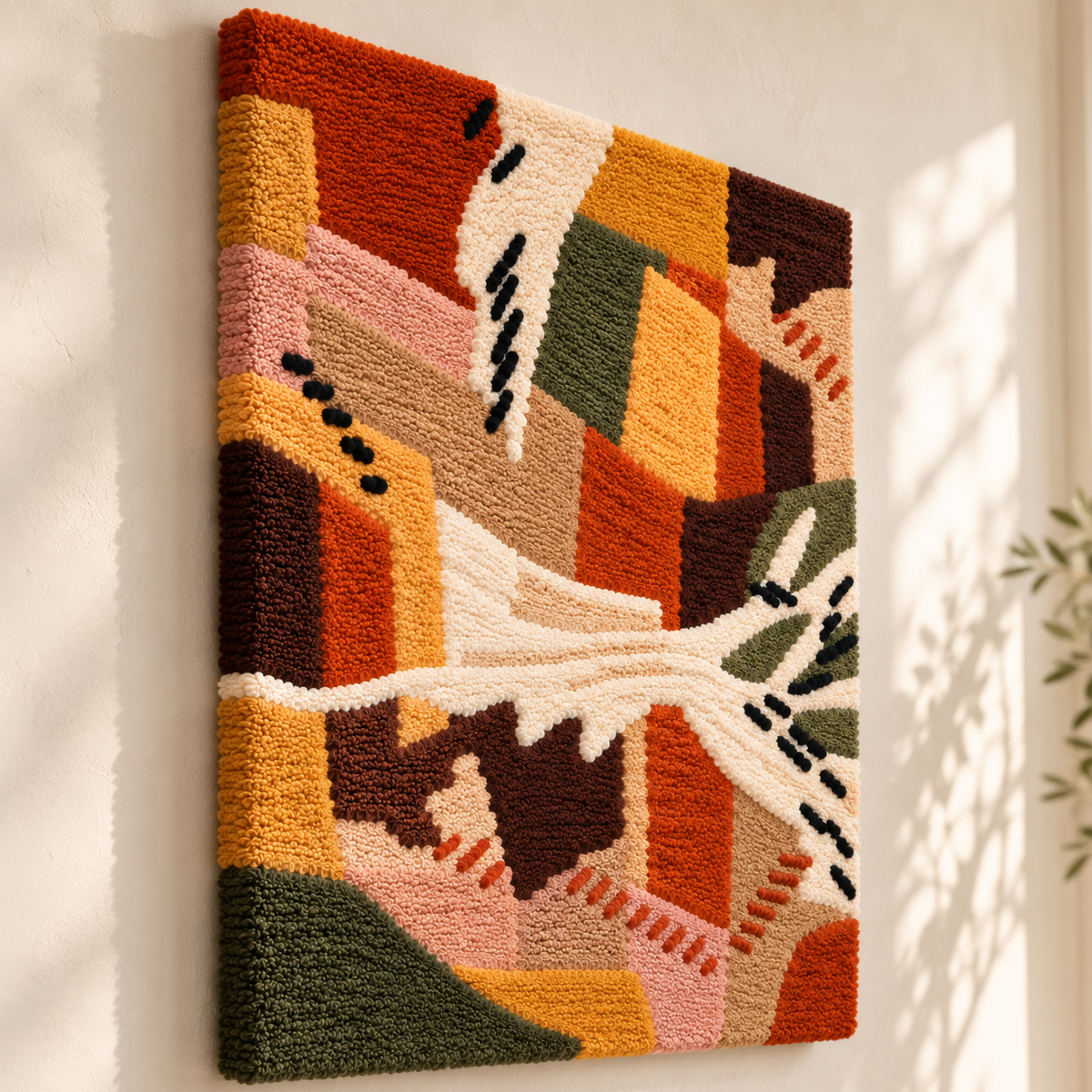 Clay Patchwork Passage — angled relief view