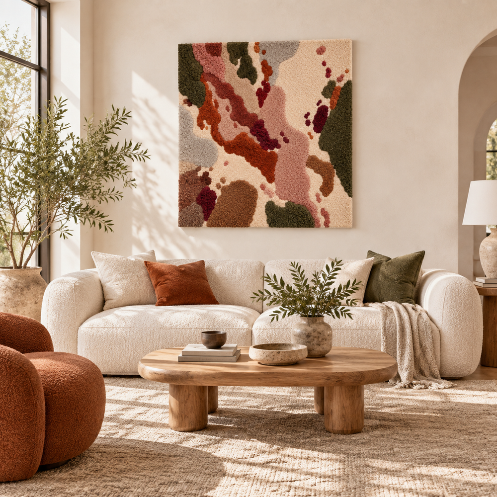 Clay River Traces — front-facing room scene